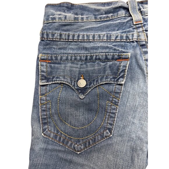 True Religion Womens Embroidered Bootcut Jeans Section Billy Medium Wash - Picture 9 of 12